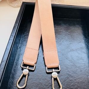 Consuela Diego Tan Leather Shoulder Strap with Silver Hardware-NWT